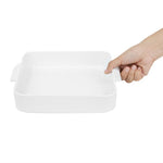 Plats à four carrés avec poignées Olympia Whiteware 260x225x50mm (lot de 2) — DX386