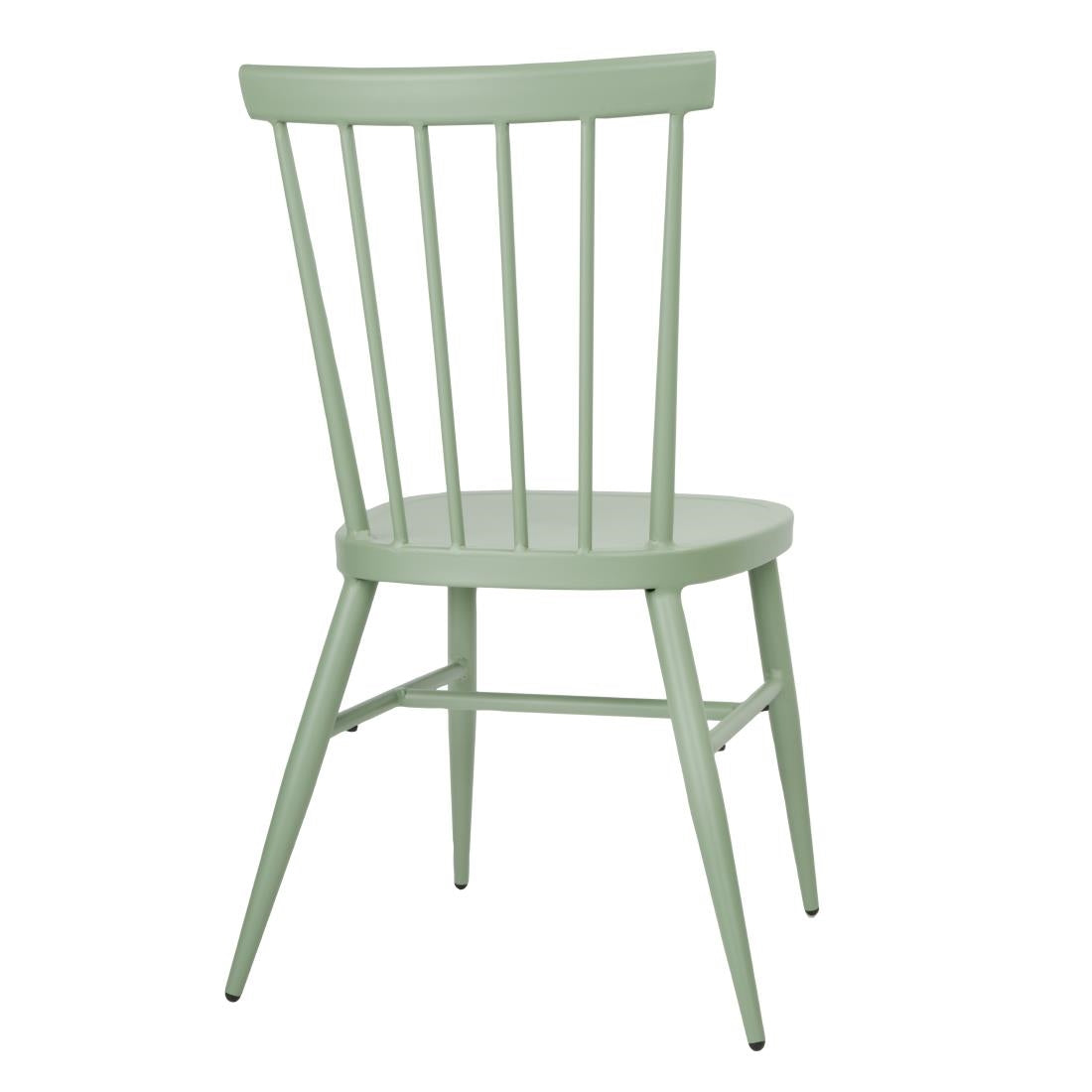 Chaises en aluminium Bolero Windsor vertes (lot de 4) — DX687