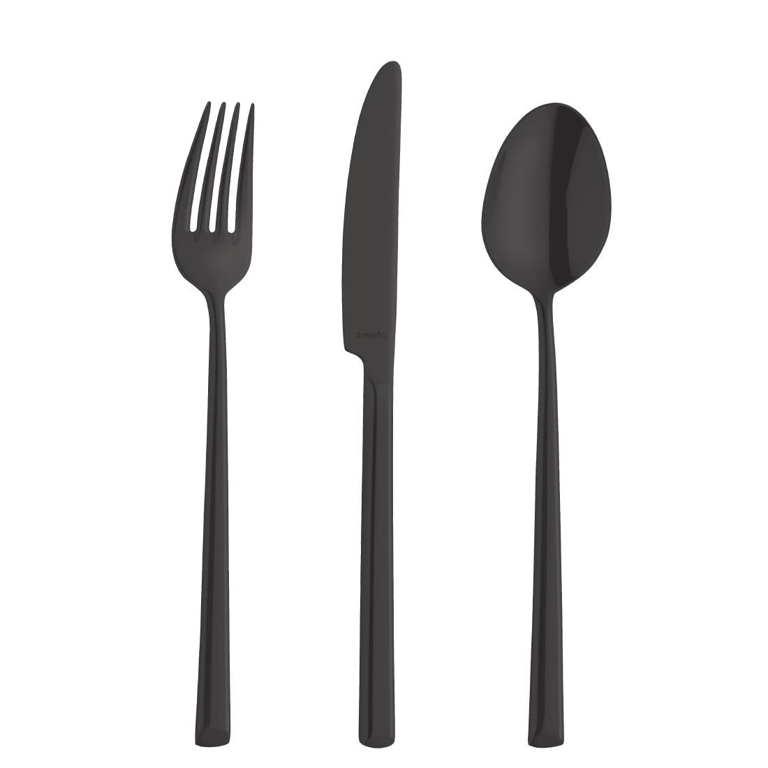 Couteaux de table Amefa Metropole PVD noirs (lot de 12) — DX690