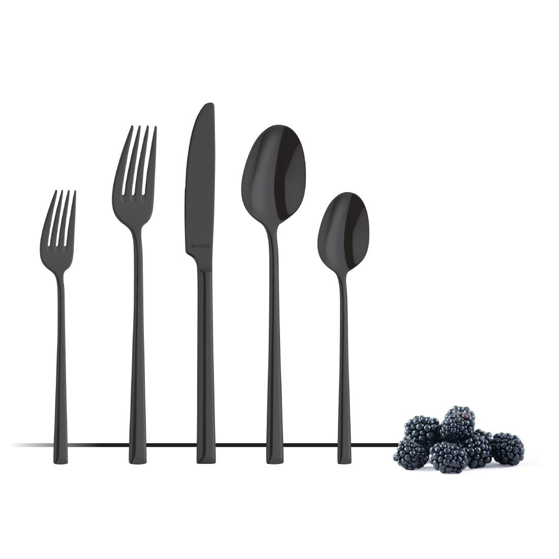 Couteaux de table Amefa Metropole PVD noirs (lot de 12) — DX690