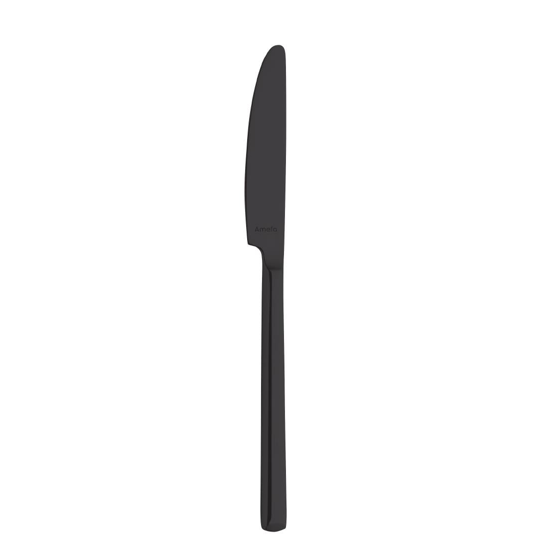 Couteaux à dessert Amefa Metropole PVD noirs (lot de 12) — DX693