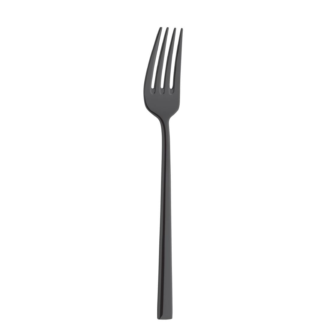 Fourchettes à dessert Amefa Metropole PVD noires (lot de 12) — DX694