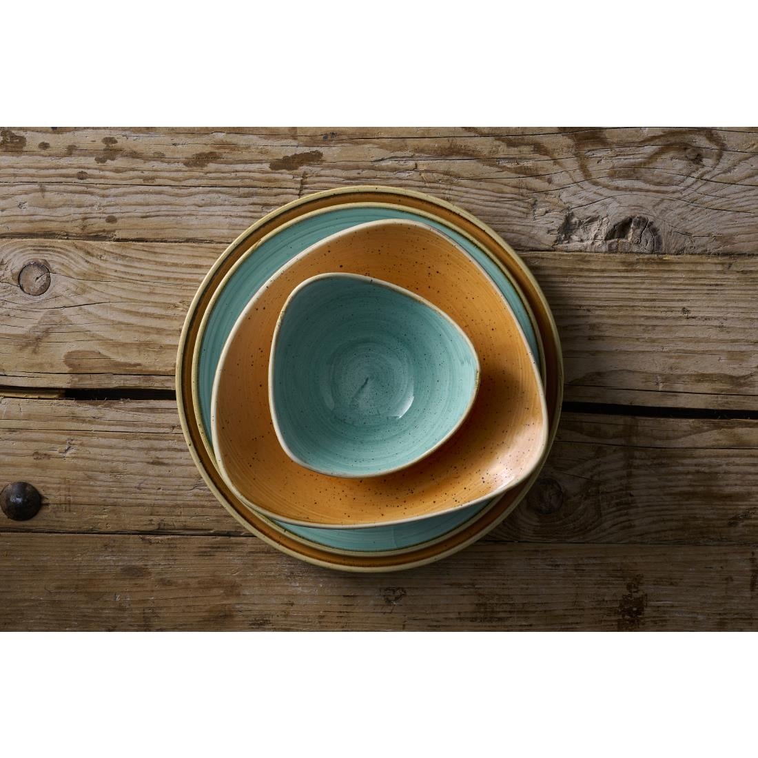 Assiettes avec rebord Churchill Stonecast Tangerine 217mm (Lot de 12) — DX774