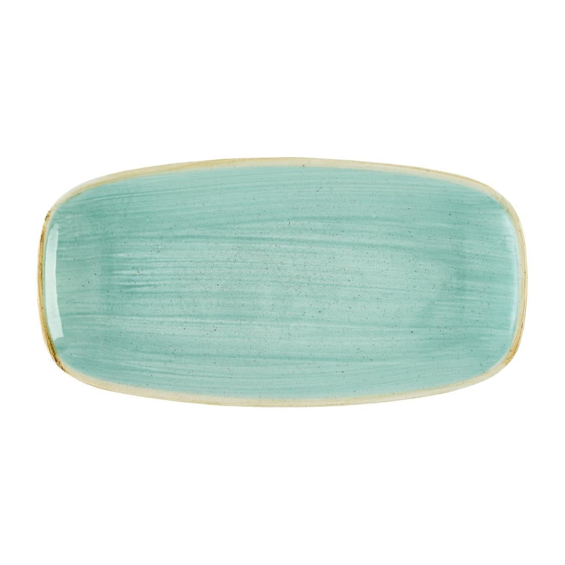 Assiettes oblongues Churchill Stonecast Mint No. 3 (298 x 153mm) (Lot de 12) — DX793
