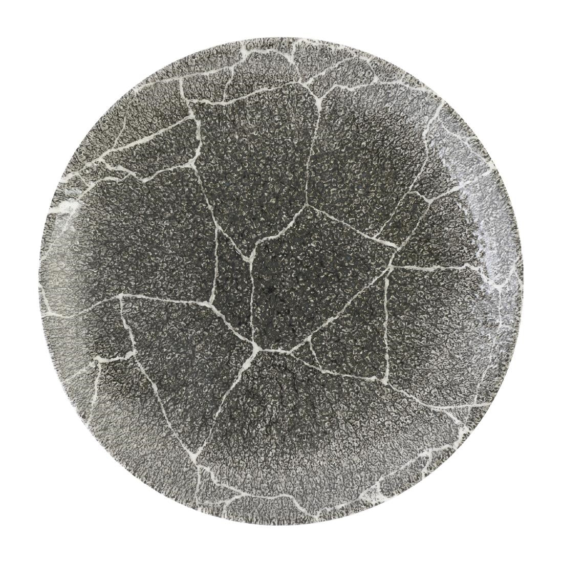Assiettes rondes Churchill Studio Prints Kintsugi Quartz Black 217mm (Lot de 12) — DX806