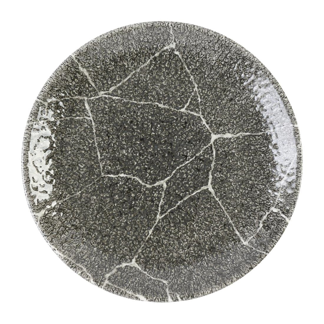 Assiettes rondes Churchill Studio Prints Kintsugi Quartz Black 165mm (Lot de 12) — DX807