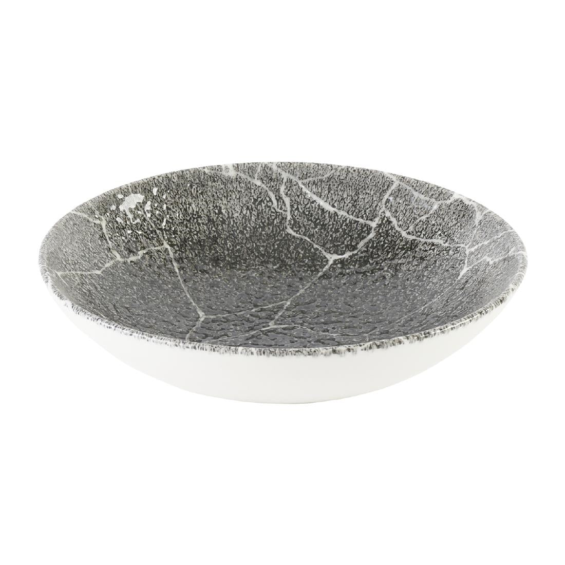 Assiettes coupes rondes Churchill Studio Prints Kintsugi Quartz Black 182mm (Lot de 12) — DX809