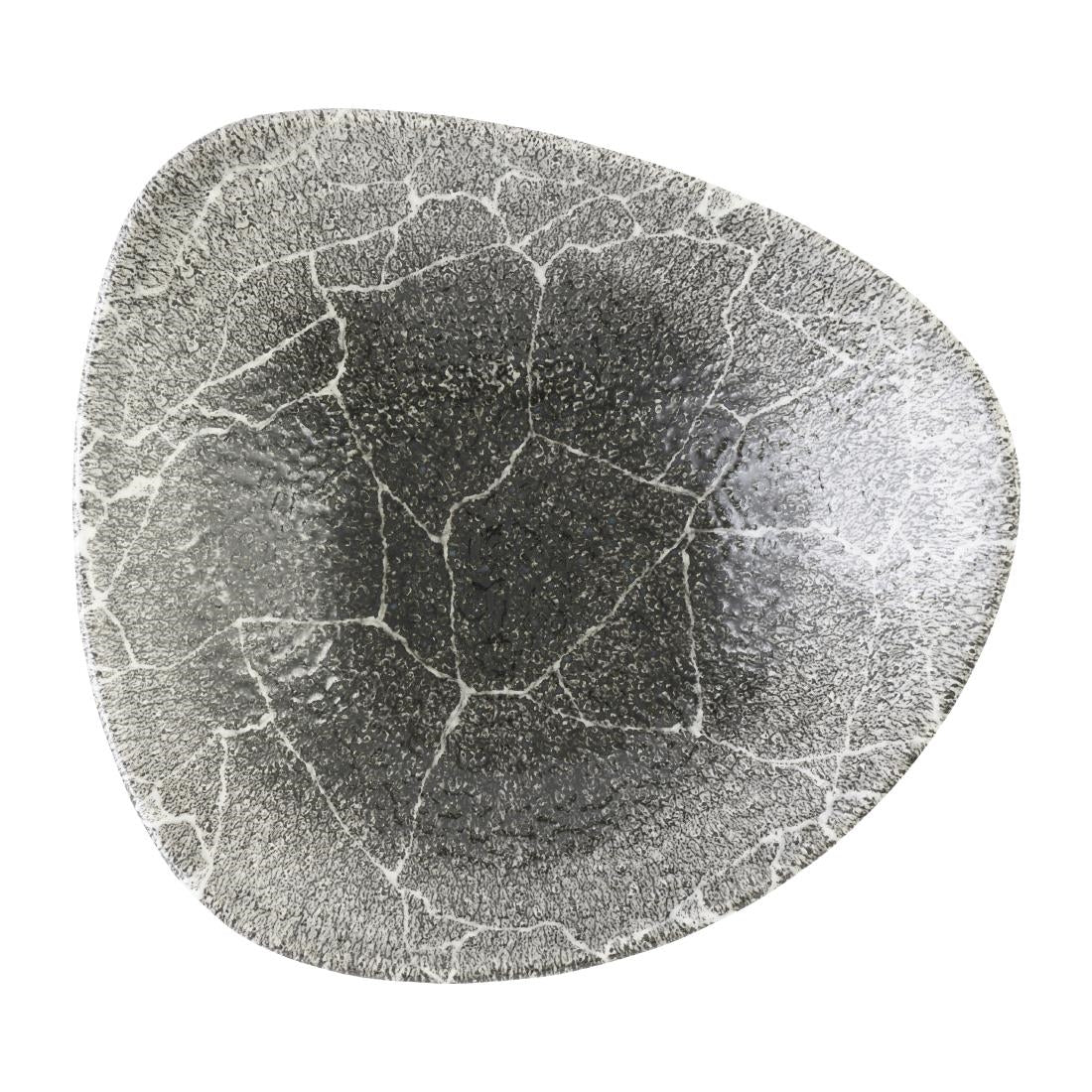 Bols triangulaires Churchill Studio Prints Kintsugi Quartz Black 235mm (Lot de 12) — DX812