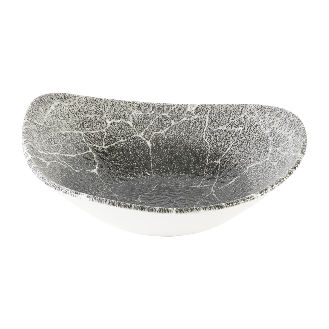 Bols triangulaires Churchill Studio Prints Kintsugi Quartz Black 235mm (Lot de 12) — DX812