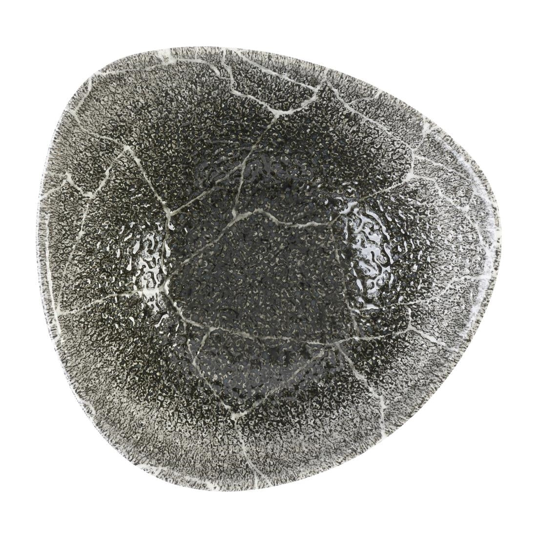 Bols triangulaires Churchill Studio Prints Kintsugi Quartz Black 185mm (Lot de 12) — DX813