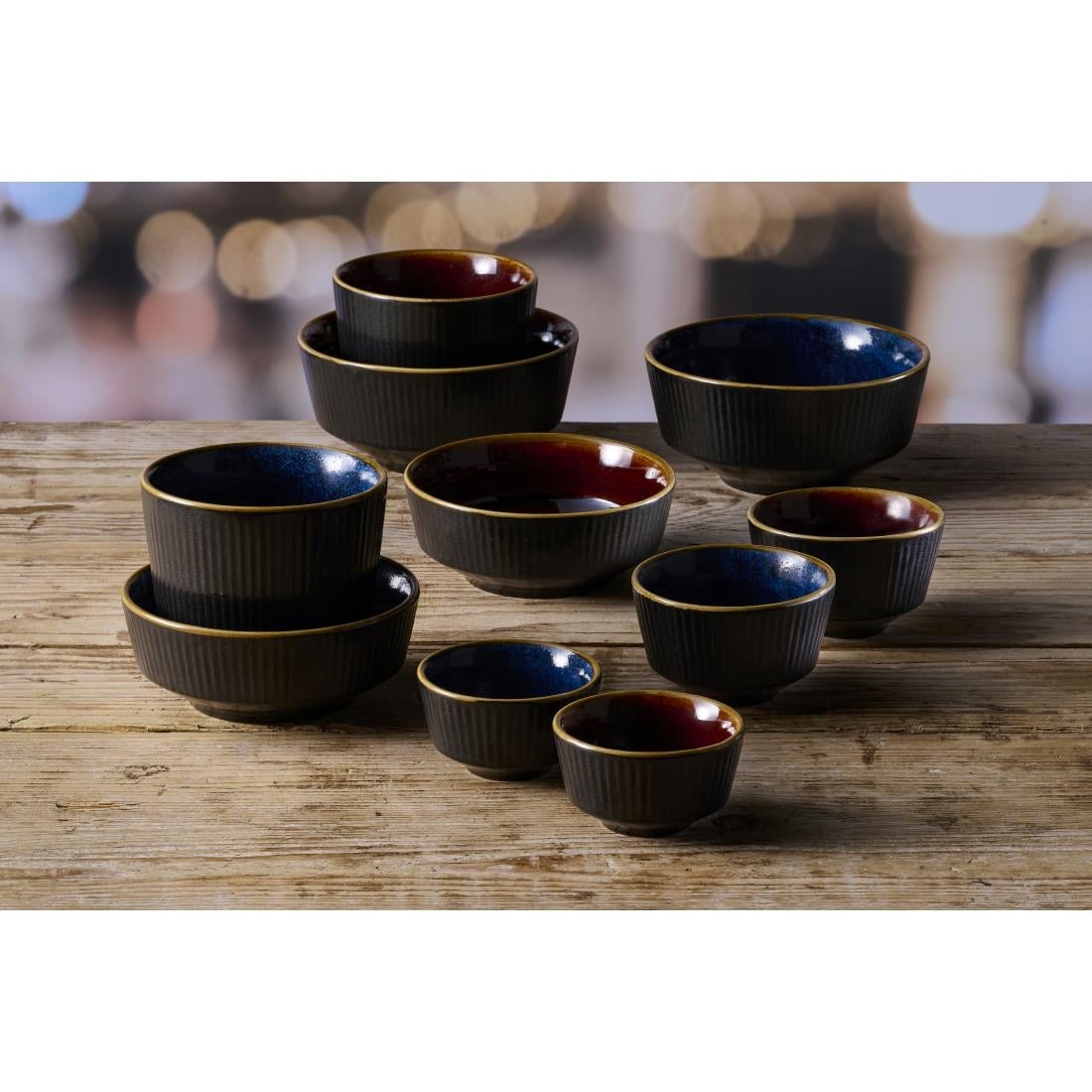 Bols à soupe Churchill Nourish Tokyo Black Kochi 260ml (Lot de 12) — DX853
