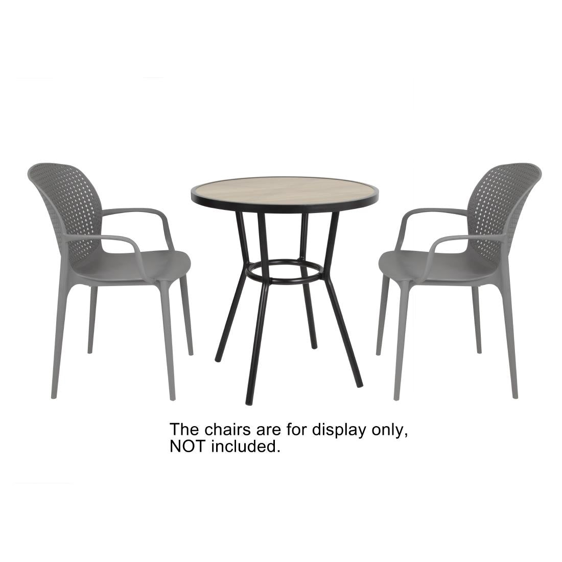 Table ronde d'extérieur Marston Bolero noire 700mm — DX986