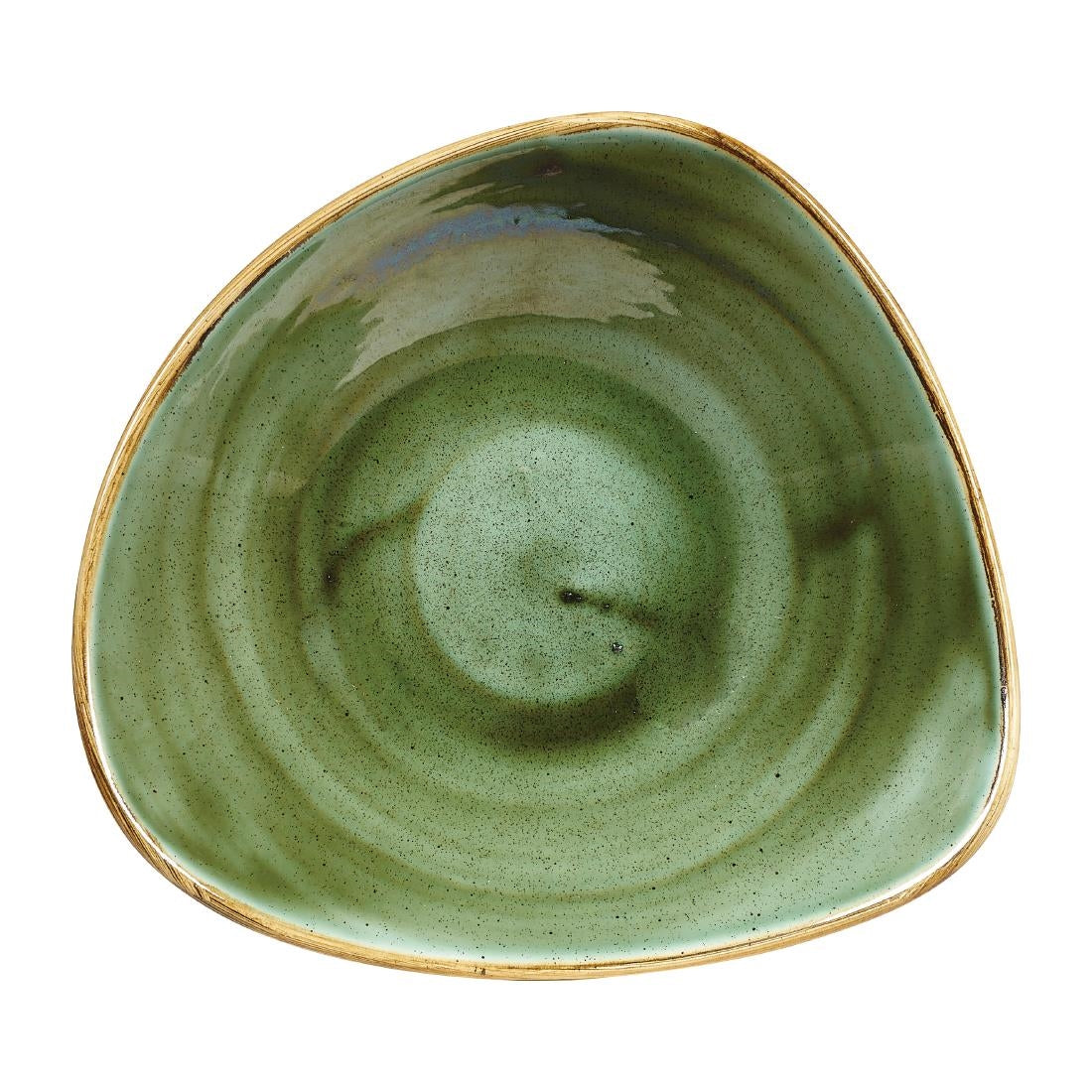 Bols triangulaires Churchill Stonecast Samphire Green 235mm (Lot de 12) — DY043