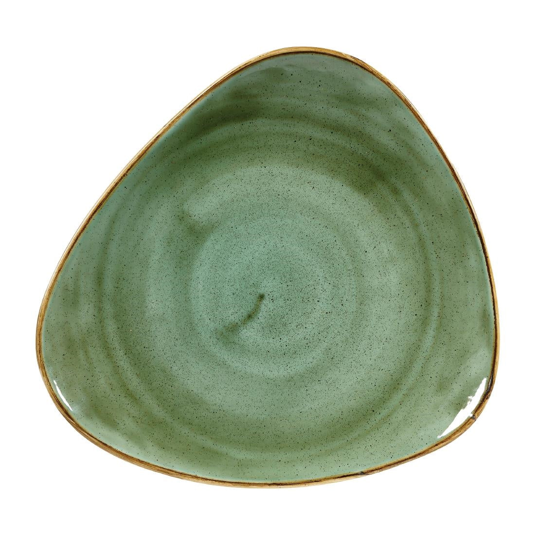 Assiettes triangulaires Churchill Stonecast Samphire Green 311mm (Lot de 6) — DY046