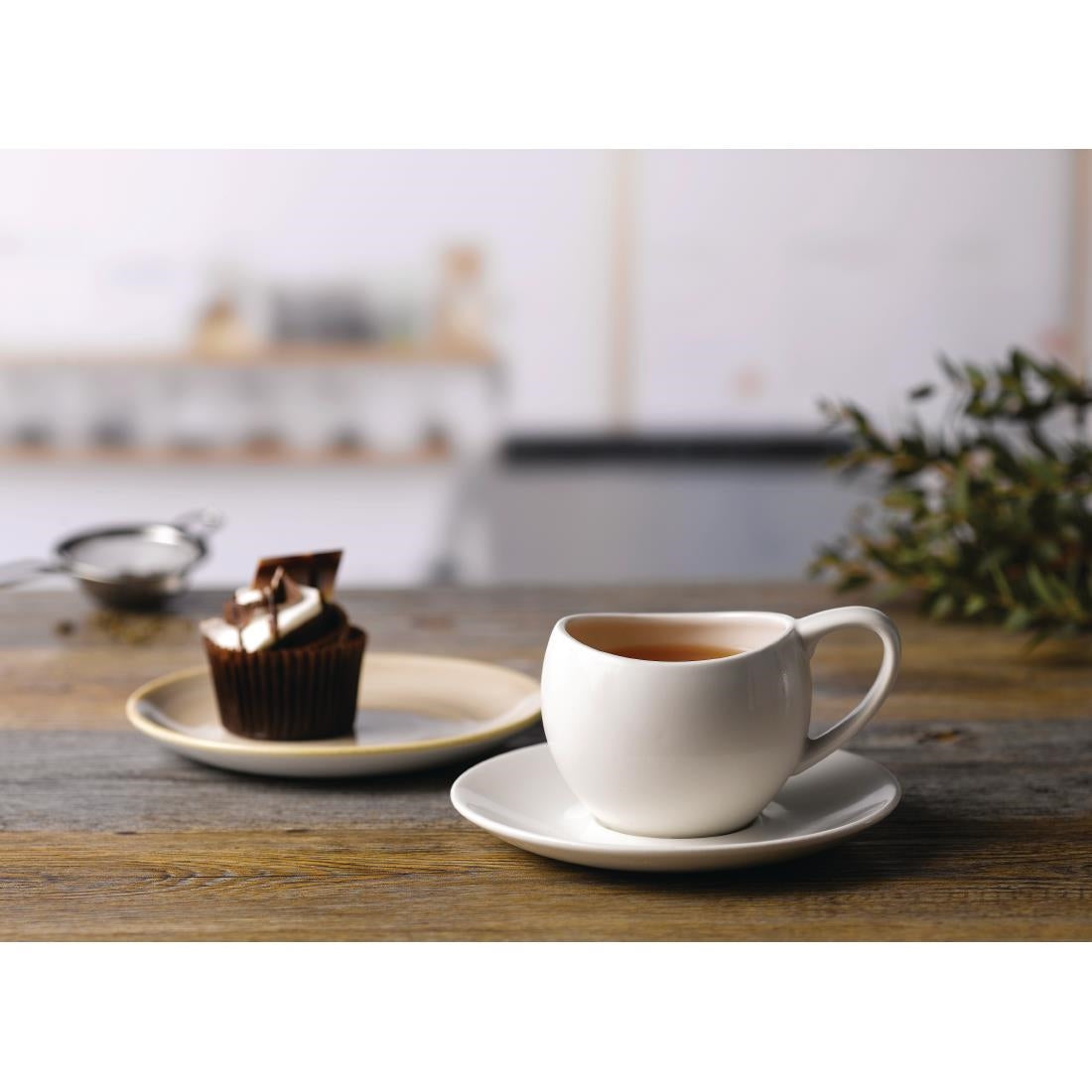 Soucoupe à cappuccino blanche Churchill 160mm (lot de 24) — P884