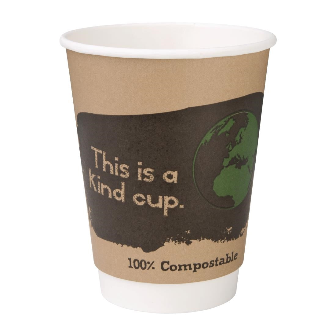 Gobelets boissons chaudes compostables en PLA double paroi Fiesta Compostable 355ml (Lot de 500) — DY987