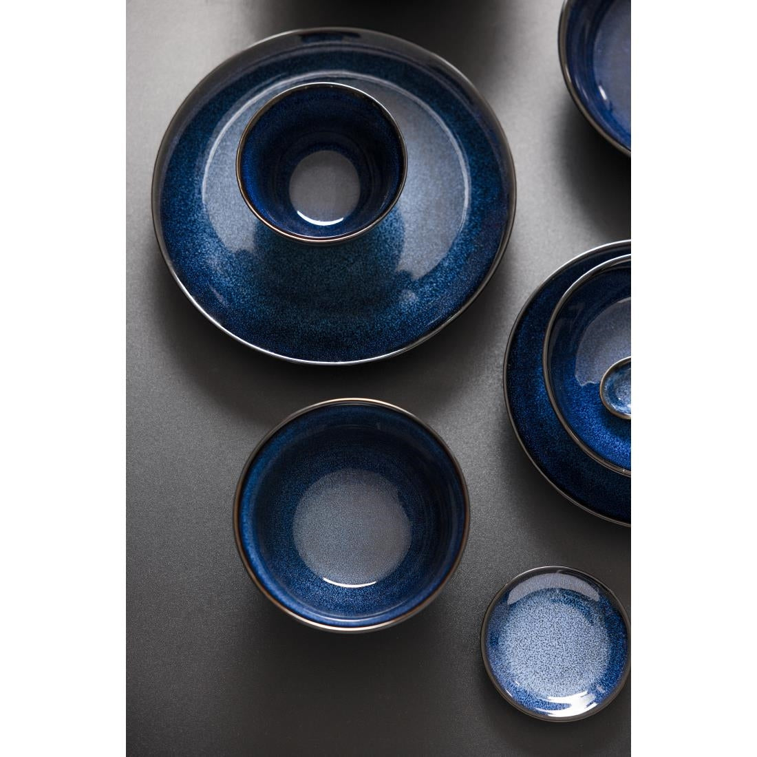 Cuillères à soupe Olympia Luna bleu nuit (lot de 12) — DZ771
