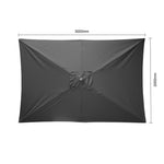 Parasol rectangulaire Bolero Seville 2x3m noir — DZ871