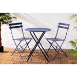 Chaises de terrasse pliantes Bolero Perth bleu marine foncé (lot de 2) — FU541