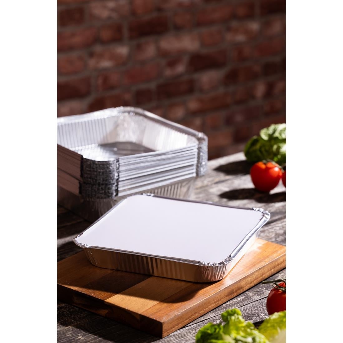 Couvercles Fiesta Recyclable pour barquettes aluminium profondes/peu profondes (lot de 200) — DZ894