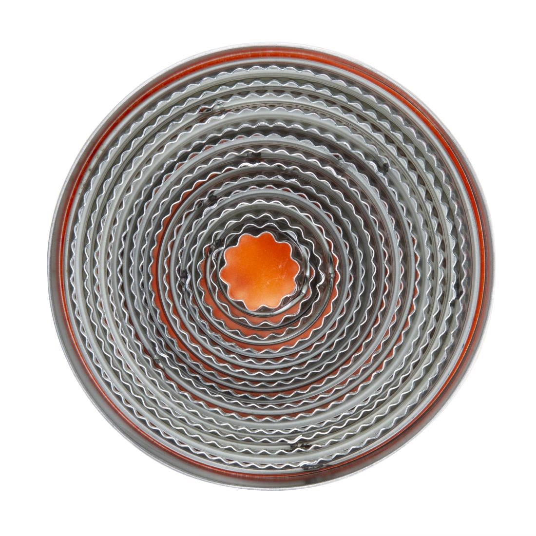 Lot de 11 emporte-pièces ronds cannelés Vogue — E019