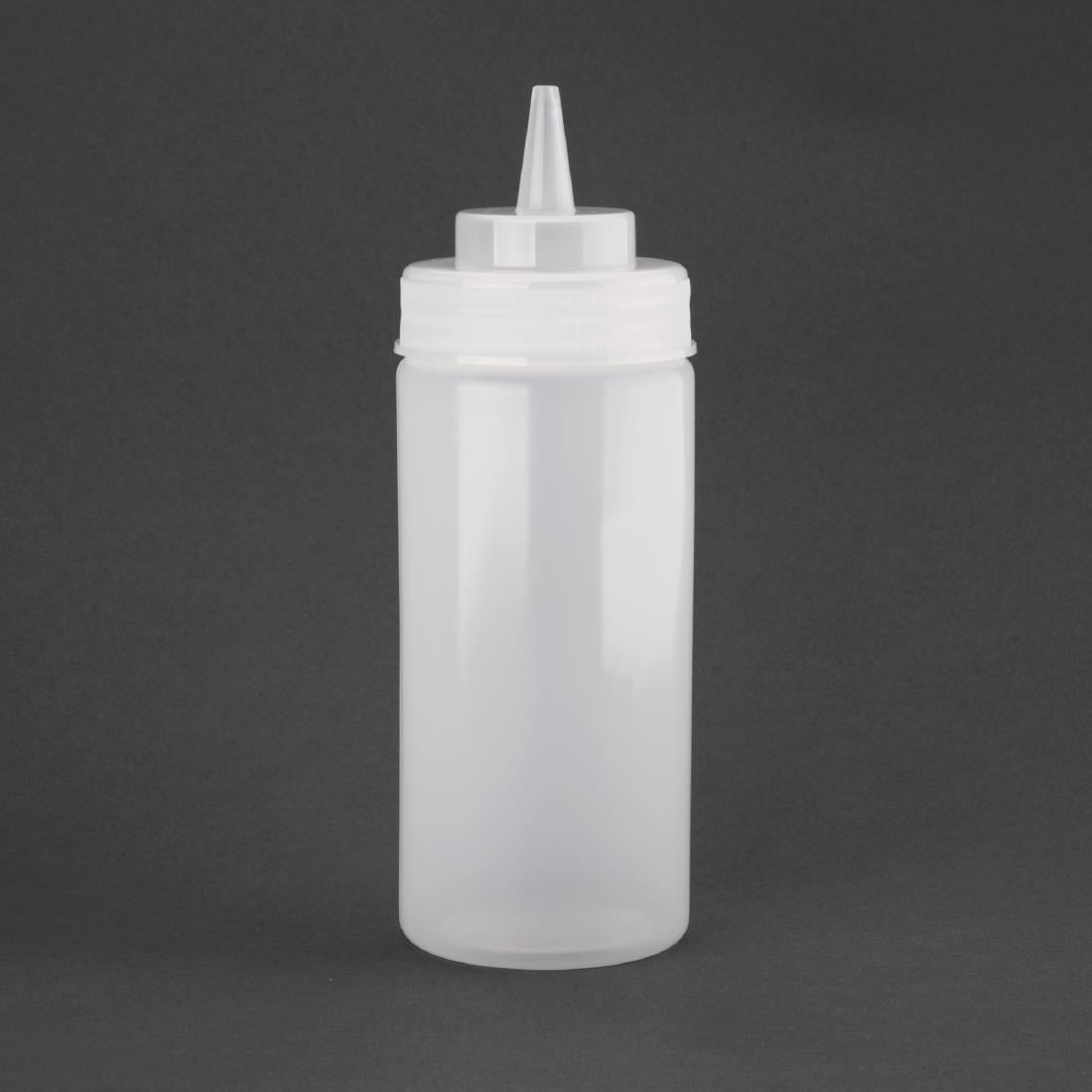 Distributeur de sauce à col large Vogue 454ml transparent — E092
