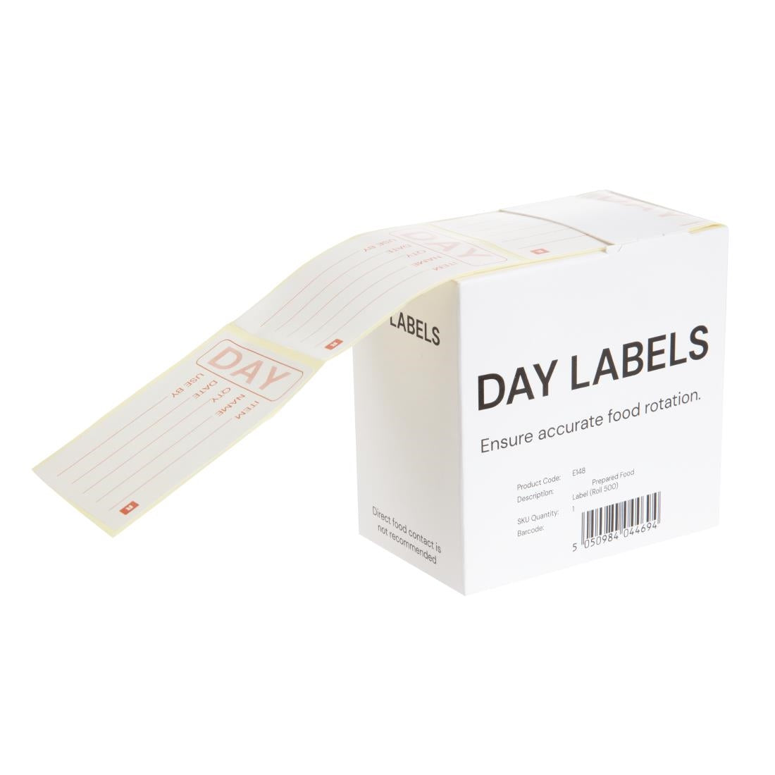 Etiquettes pour produits préparés Hygiplas (lot de 500) — E148