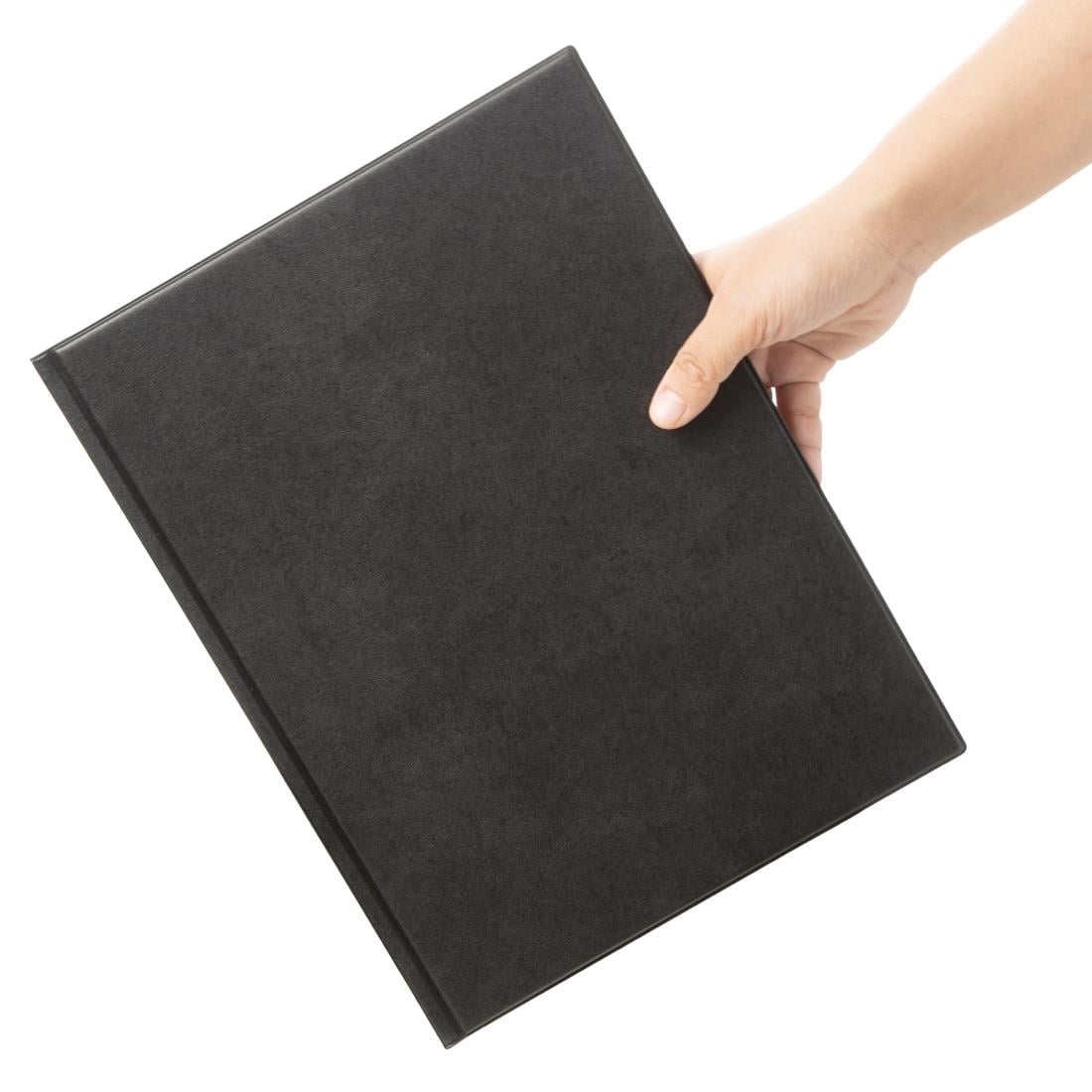Protège-menus en PVC Olympia A4 noir — E217