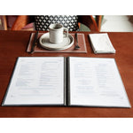 Protège-menus en PVC Olympia A4 noir — E217