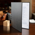 Protège-menus en PVC Olympia A4 noir — E217