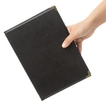 Protège-menus en simili cuir Olympia A5 noir — E223
