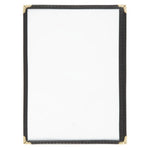 Protège-menus style américain Olympia A5 deux vues noir — E290