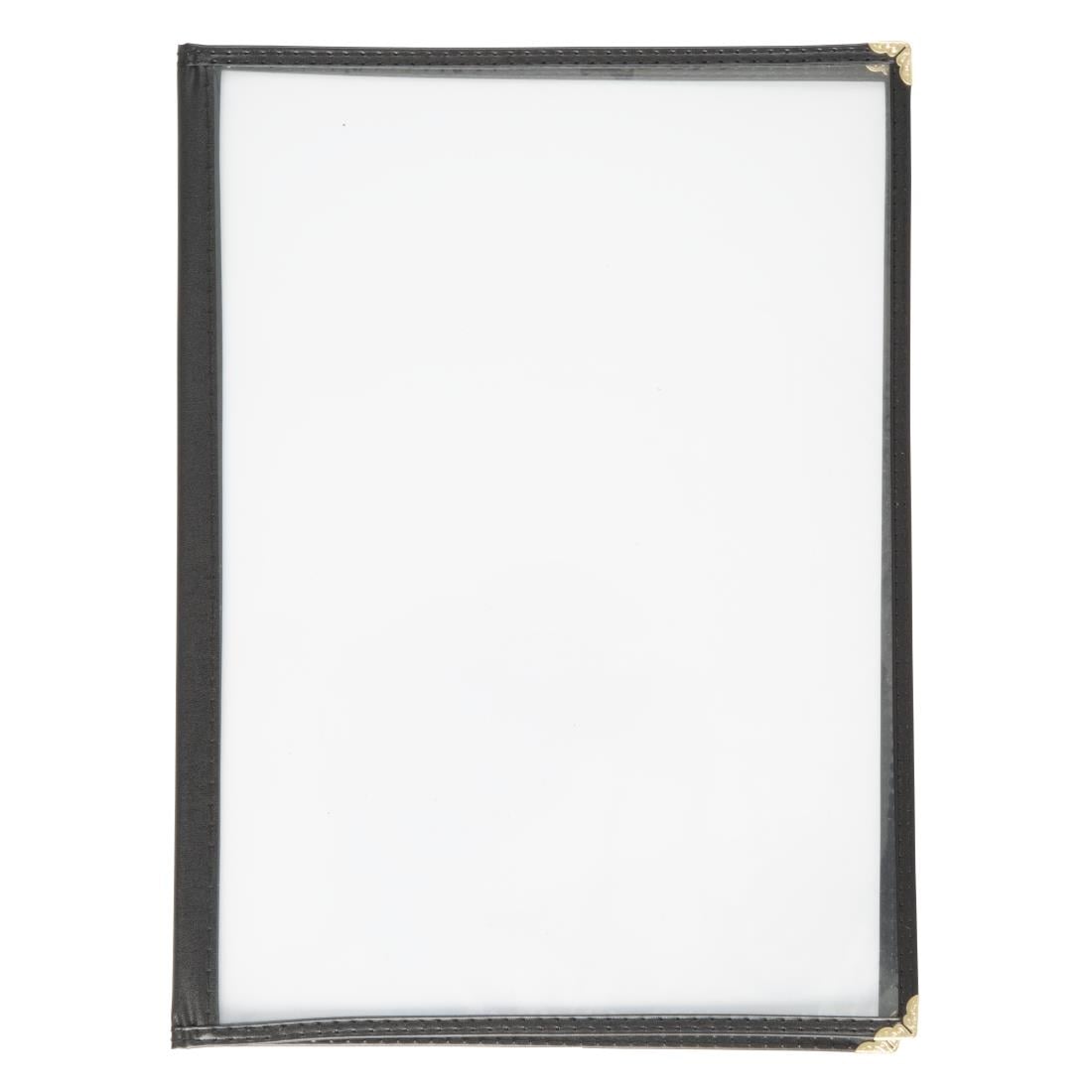 Protège-menus style américain Olympia A4 quatre vues noir — E293
