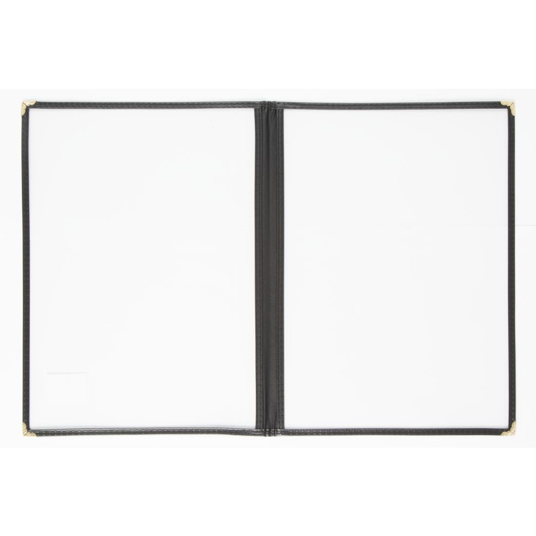 Protège-menus style américain Olympia A4 quatre vues noir — E293