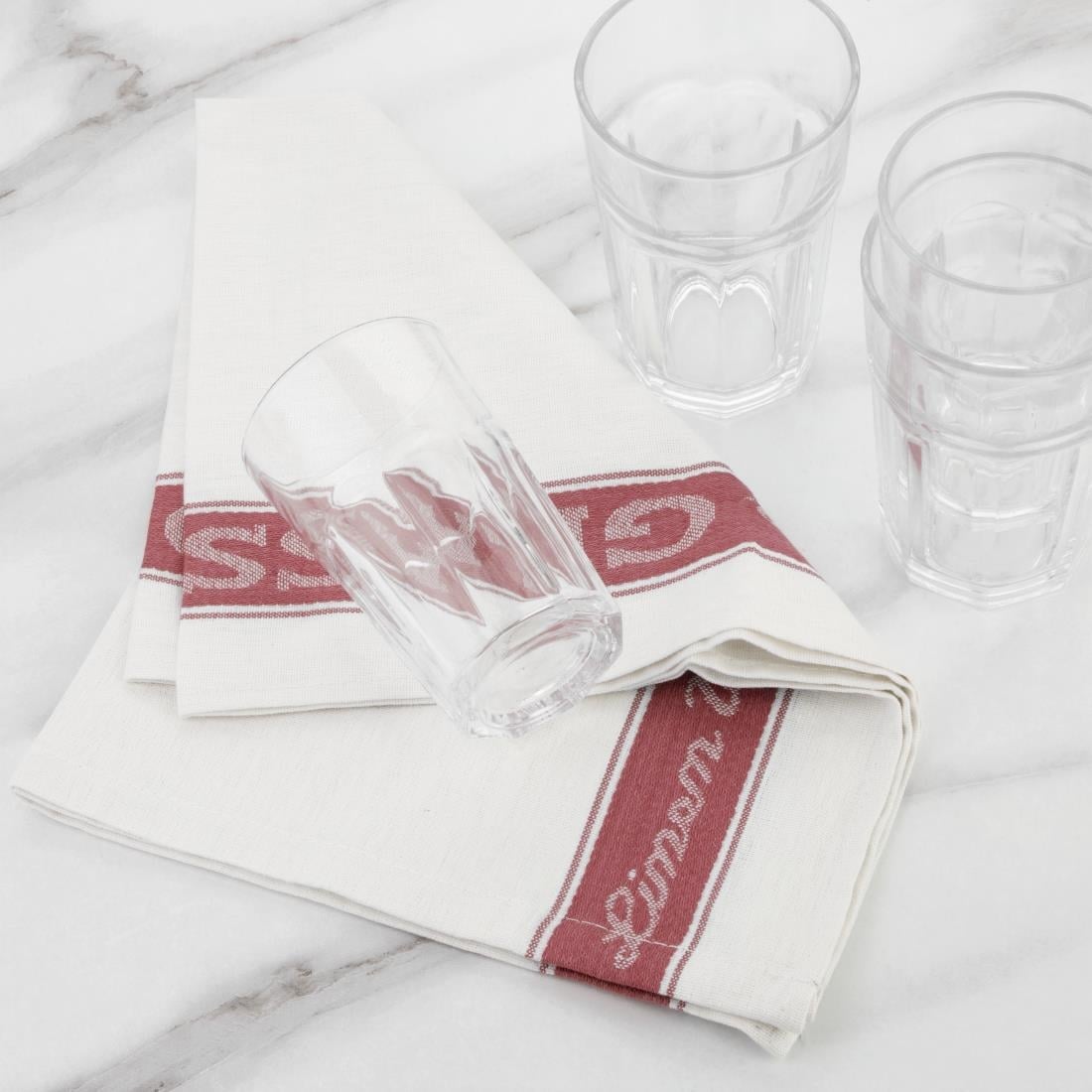 Essuie-verres Vogue rouges — E910