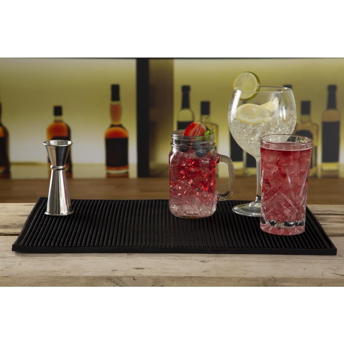 Tapis de bar en caoutchouc Olympia 450 x 300mm — F977
