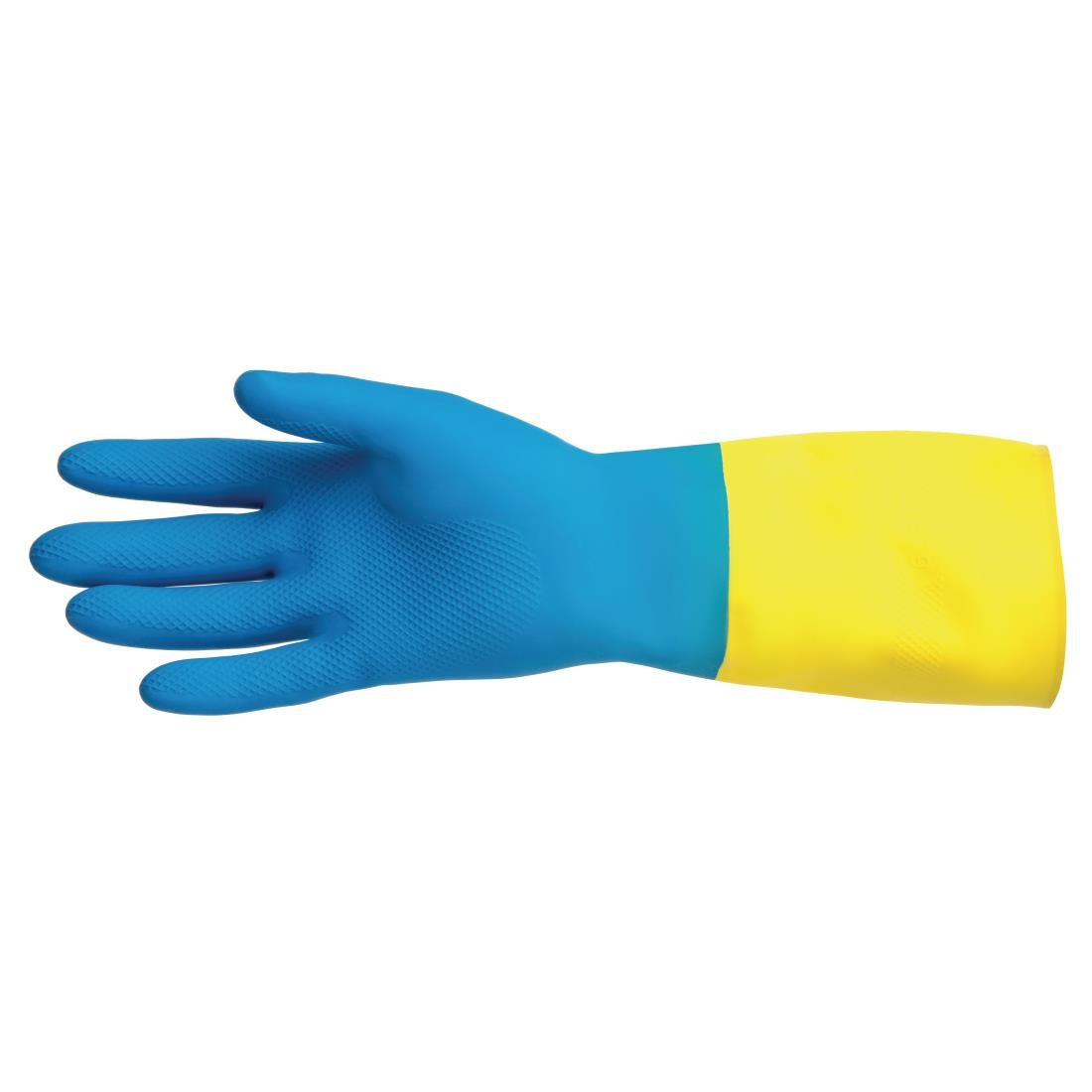 Gants étanches protection chimique légère bleus et jaunes Mapa Alto 405 L — FA296-L