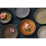 Assiettes creuses calottes vert bronze Olympia Canvas 230mm (lot de 6) — FA327