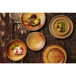 Assiettes plates terre de sienne Olympia Canvas 180mm (lot de 6) — FA309