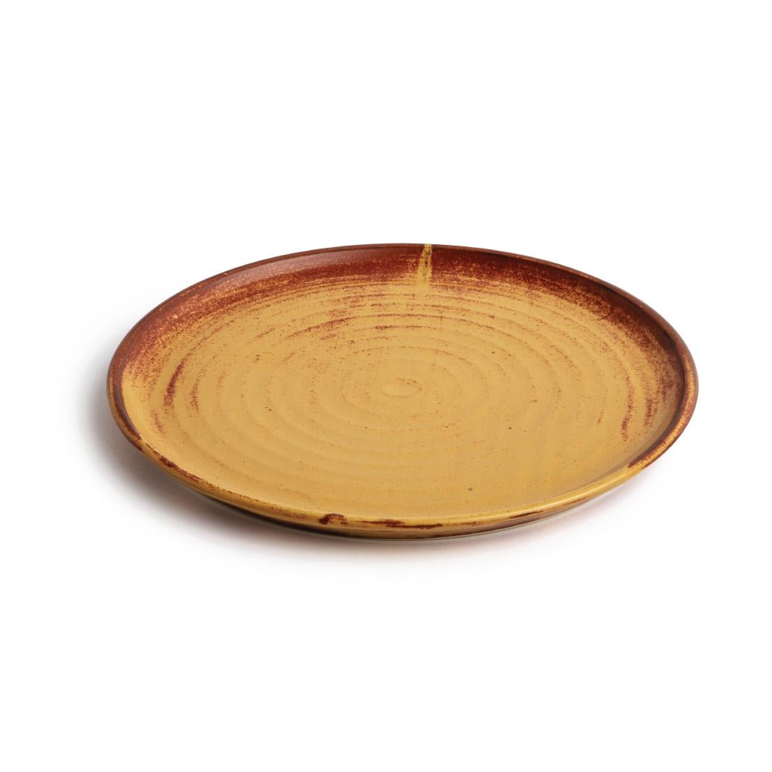 Assiettes plates terre de sienne Olympia Canvas 265mm (lot de 6) — FA310