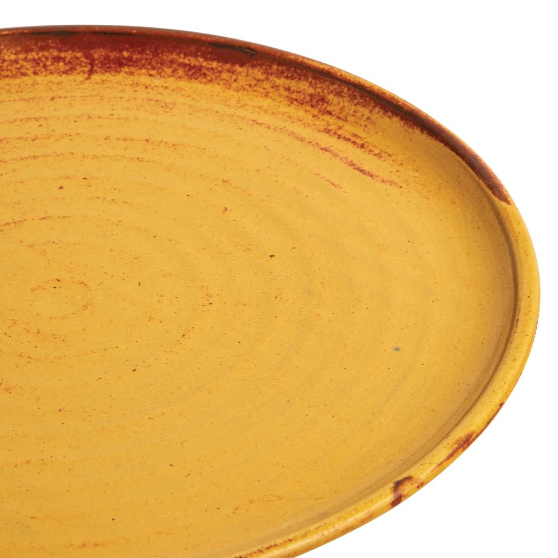 Assiettes plates terre de sienne Olympia Canvas 265mm (lot de 6) — FA310