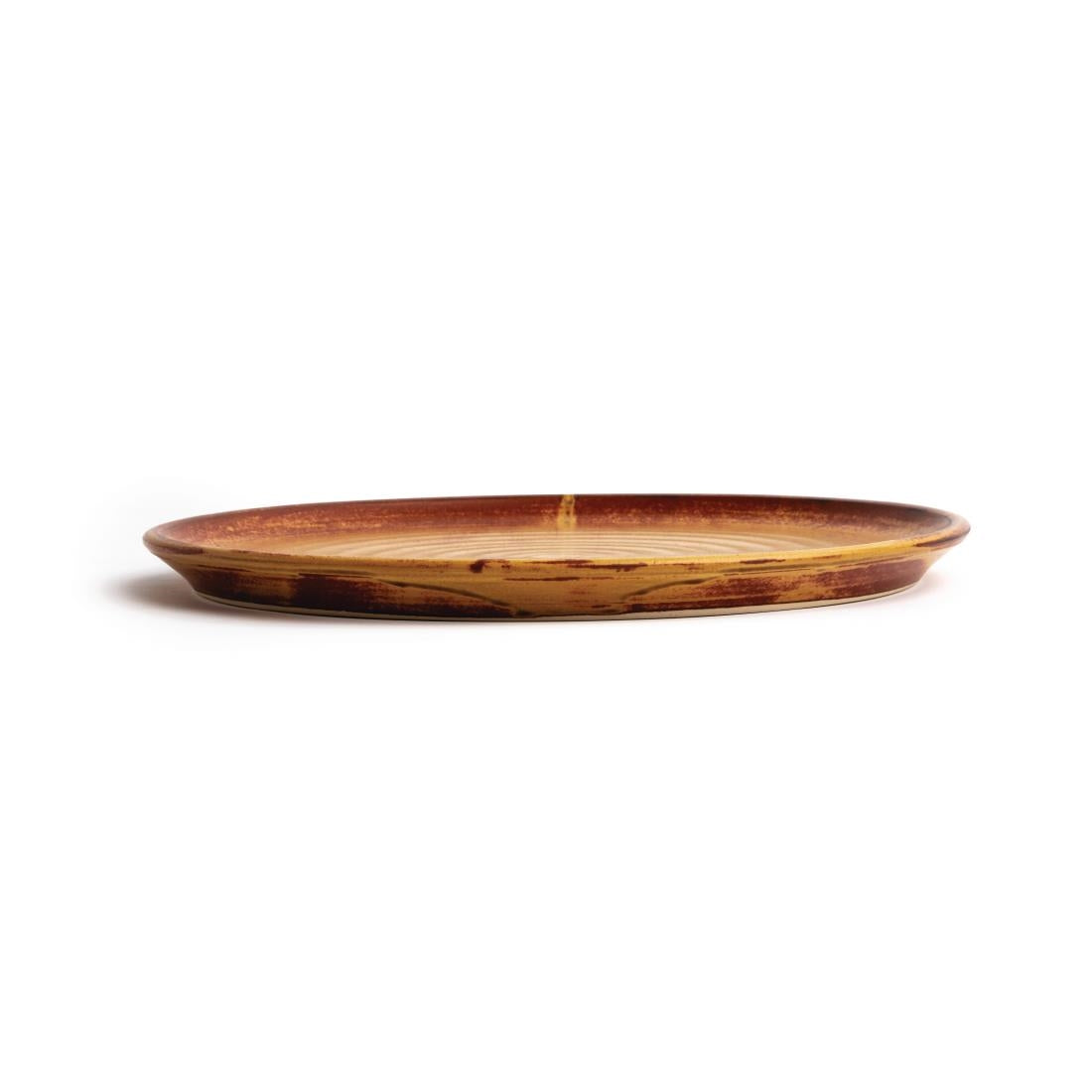 Assiettes plates terre de sienne Olympia Canvas 265mm (lot de 6) — FA310
