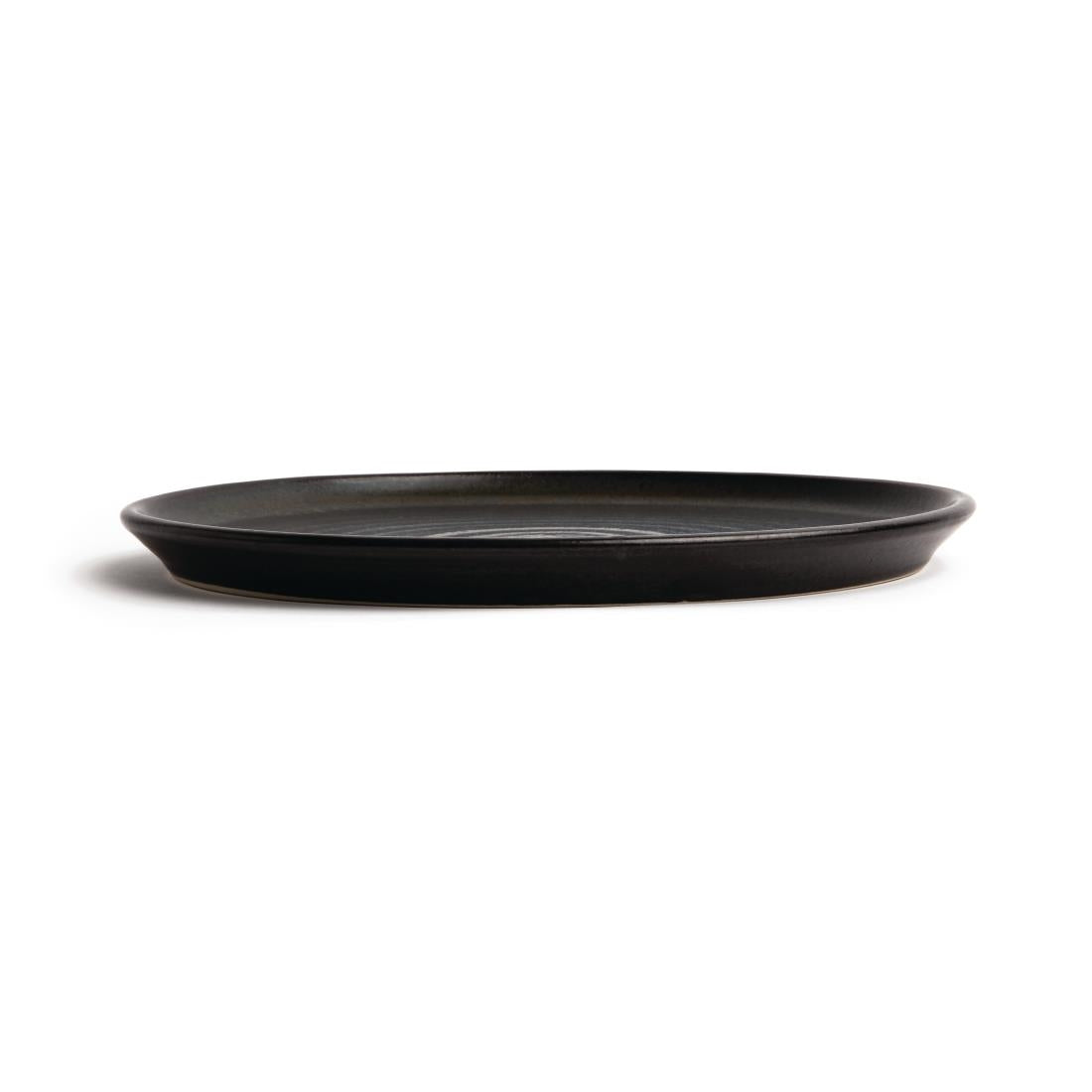 Assiettes plates noir mat Olympia Canvas 265mm (lot de 6) — FA317