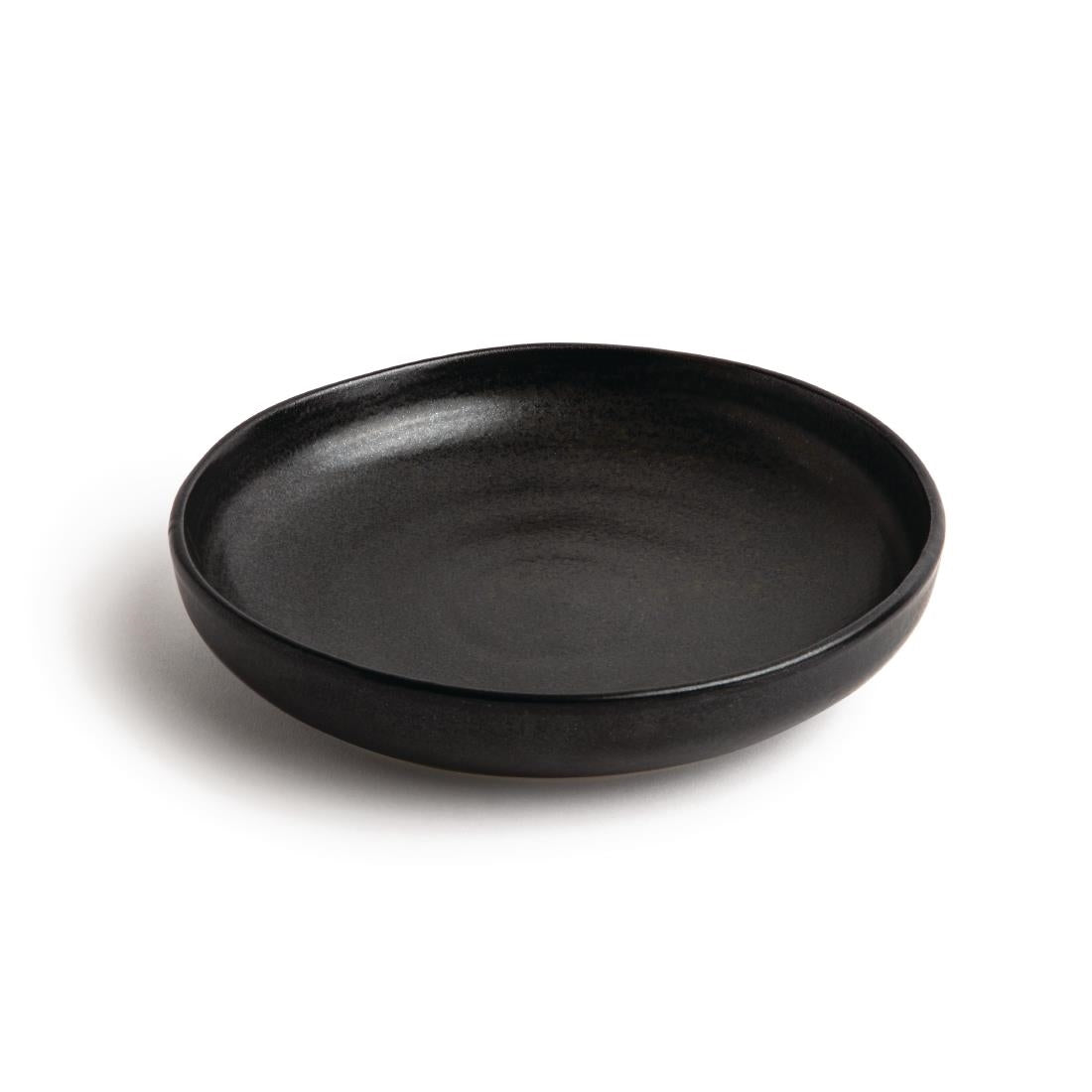 Assiettes creuses calottes noir mat Olympia Canvas 230mm (lot de 6) — FA320