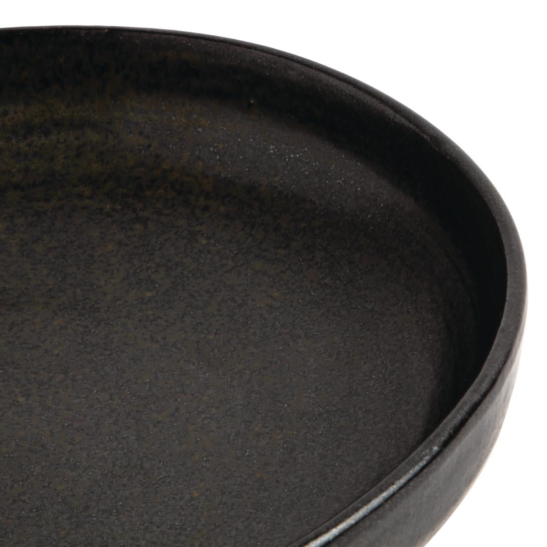 Assiettes creuses calottes noir mat Olympia Canvas 230mm (lot de 6) — FA320
