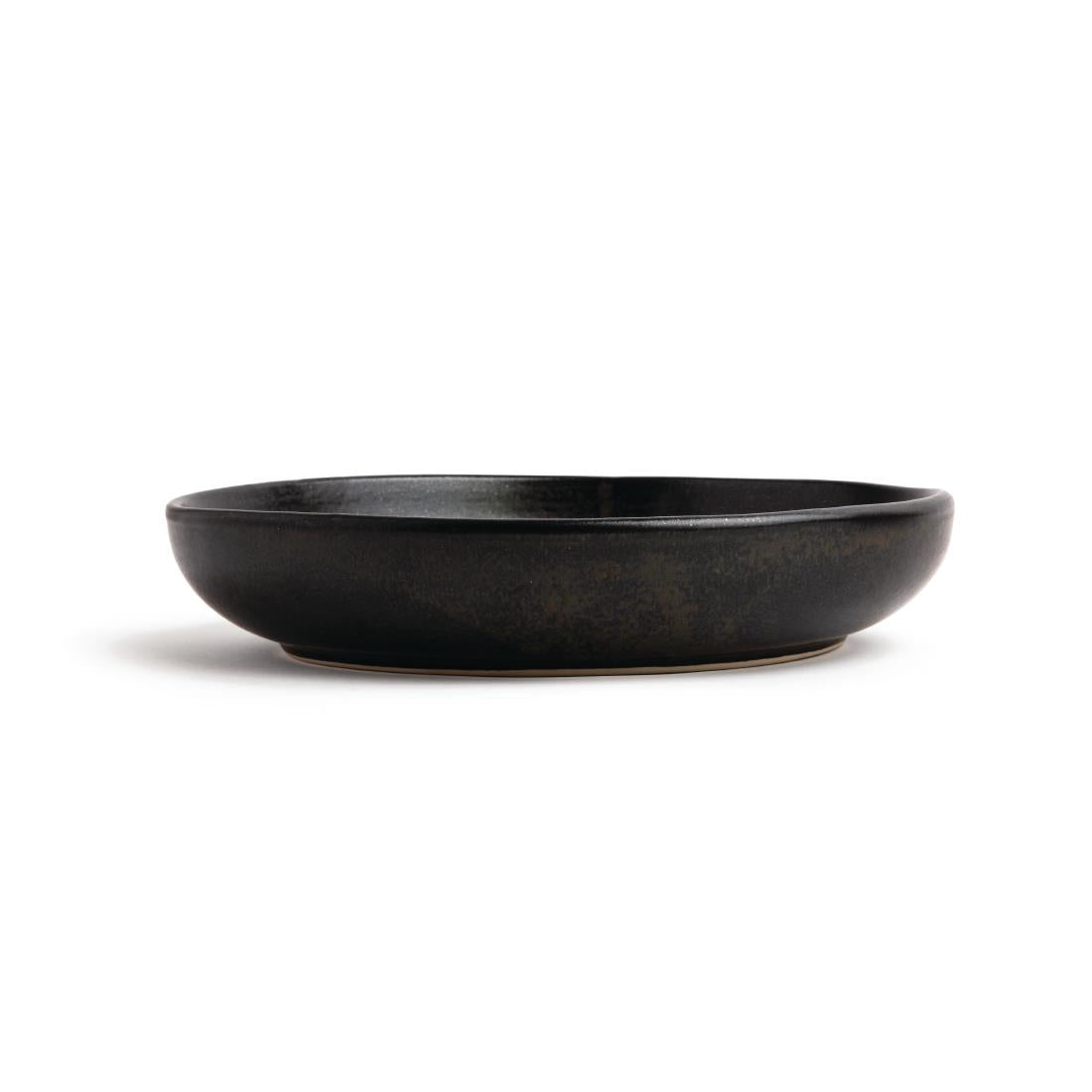 Assiettes creuses calottes noir mat Olympia Canvas 230mm (lot de 6) — FA320
