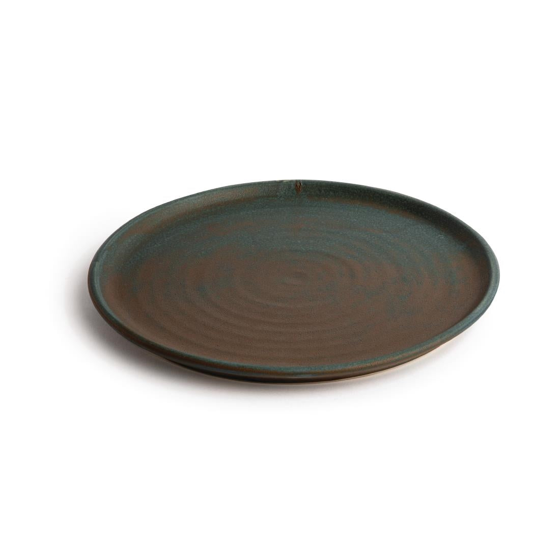 Assiettes plates vert bronze Olympia Canvas 265mm (lot de 6) — FA324