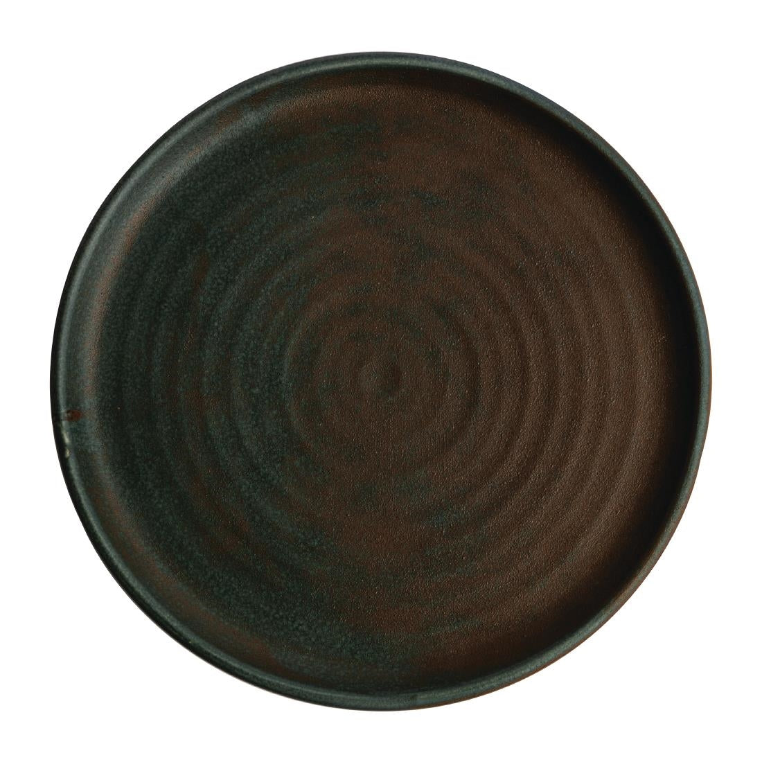 Assiettes plates vert bronze Olympia Canvas 265mm (lot de 6) — FA324