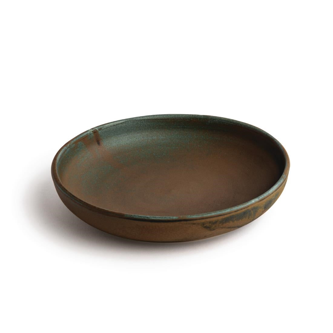 Assiettes creuses calottes vert bronze Olympia Canvas 230mm (lot de 6) — FA327
