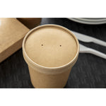 Couvercles pour bols à soupe kraft micro-ondables recyclables Colpac 450ml (lot de 500) — FA368